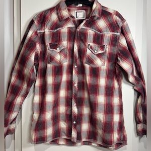 Men’s Buckle, BKE, Athletic Fit, Vintage shirt , Front Snap Closure, Size, XL